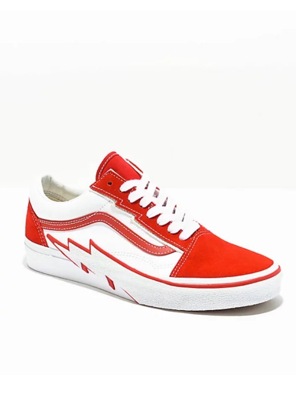 Vans Old Sokol Bolt Red & White Low Top Sneakers